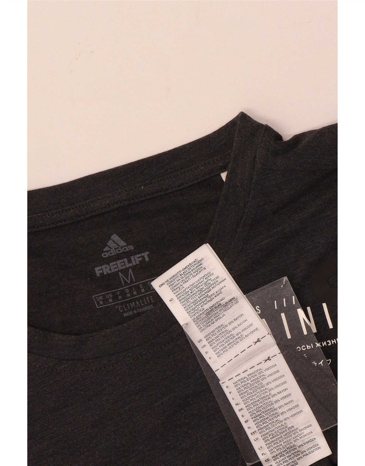 Męska koszulka Adidas Climalite Graphic Top, średnioszara, poliestrowa