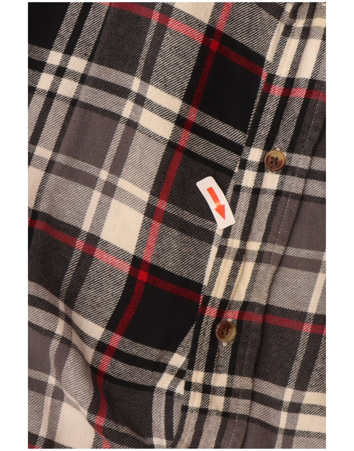 Męska koszula flanelowa Chaps 2XL w czarną kratkę, bawełniana