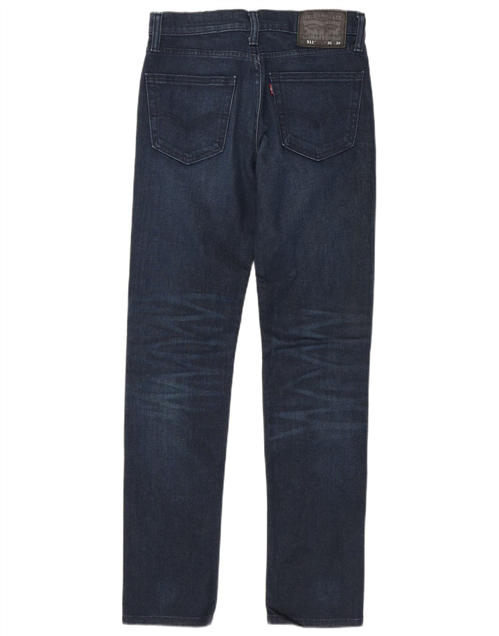 Męskie jeansy Levi's 511 Slim W30 L34 Granatowa bawełna