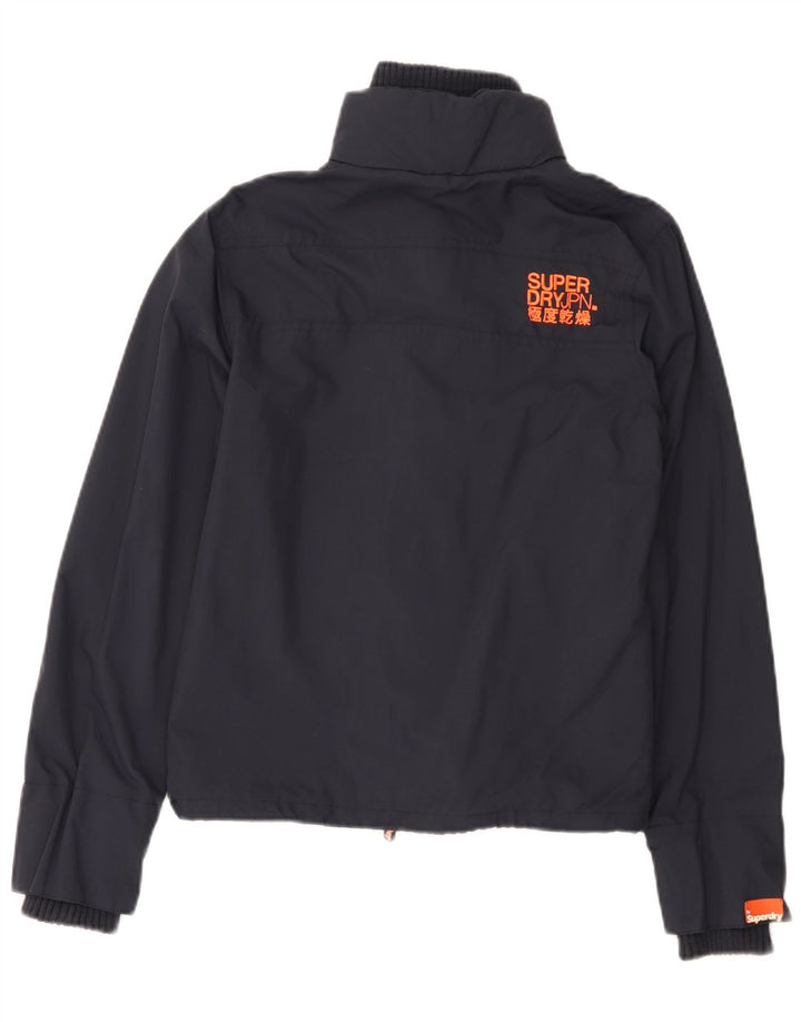 Damska kurtka przeciwdeszczowa Superdry The Windcheater Graphic UK 12, średni granat