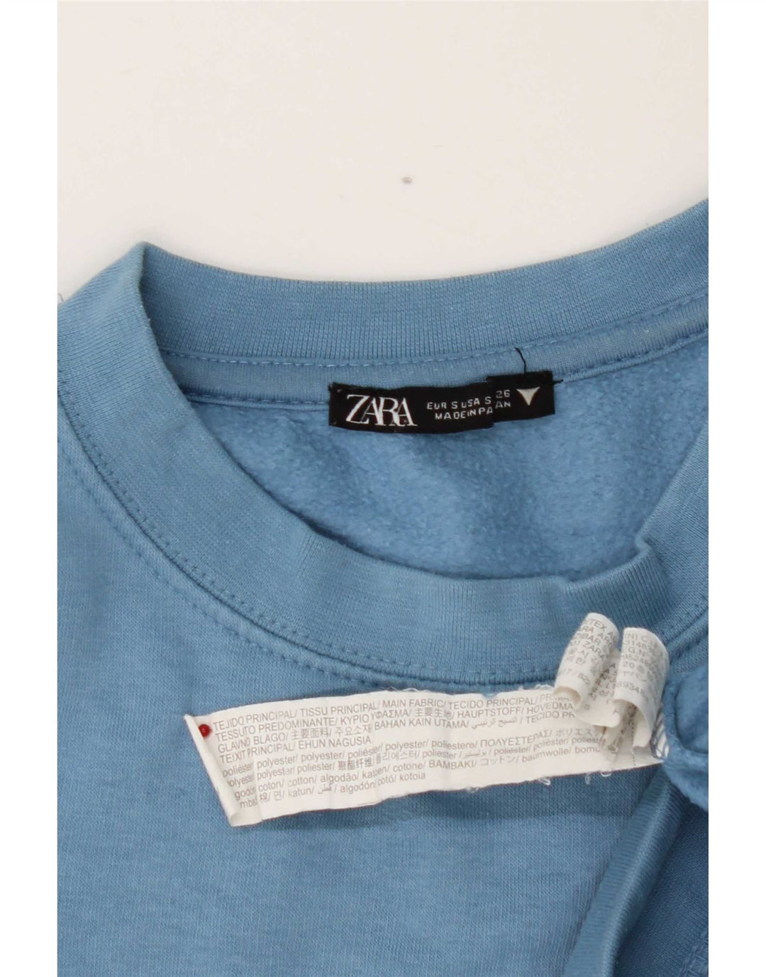 Damska bluza Zara Crop Sweter UK 10 Small Blue Polyester