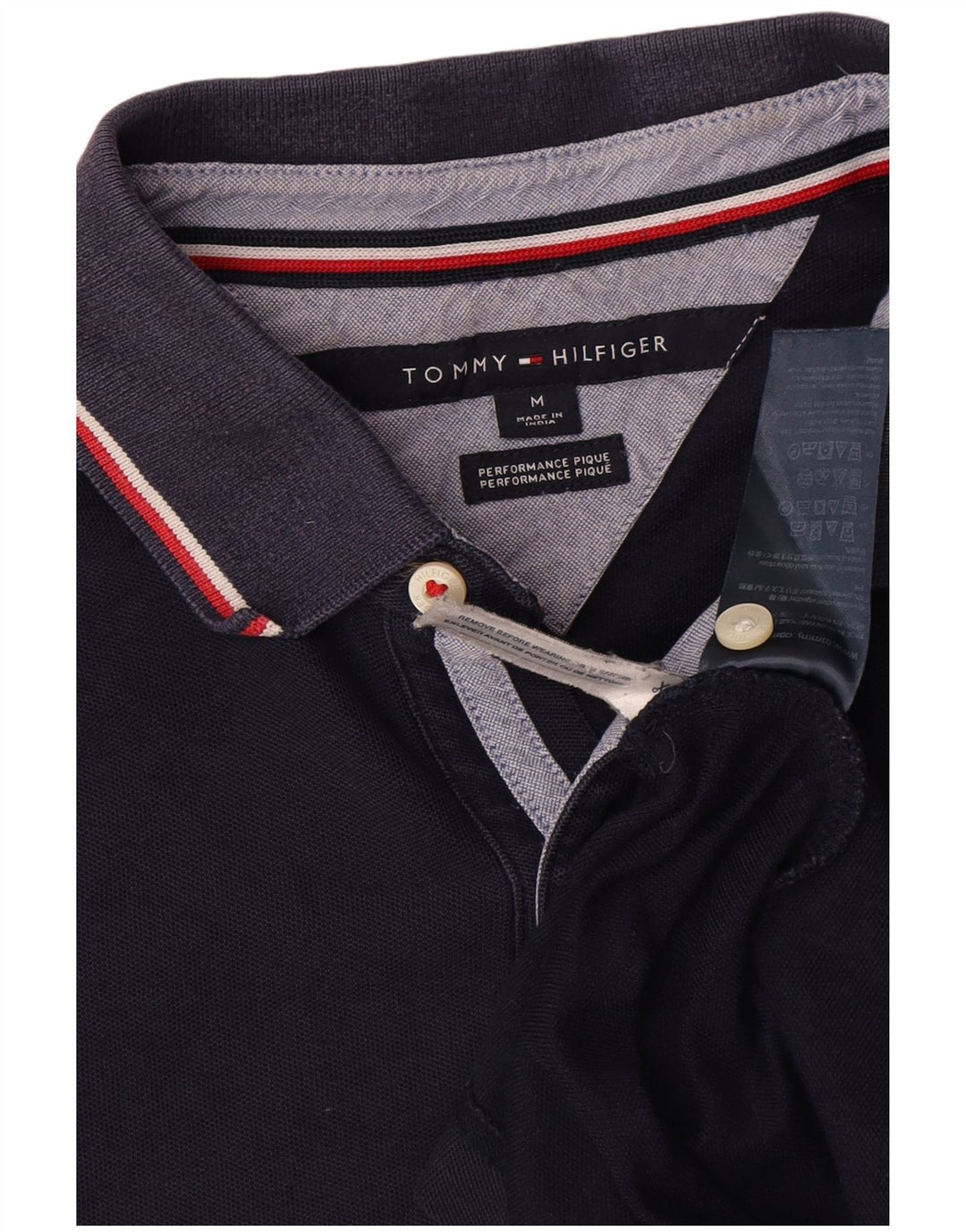Męska koszulka polo Tommy Hilfiger, średnia, granatowa, bawełniana