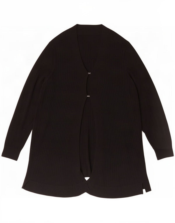 Marks & Spencer Damski sweter o przedłużonym fasonie, UK 18 XL, czarna wiskoza