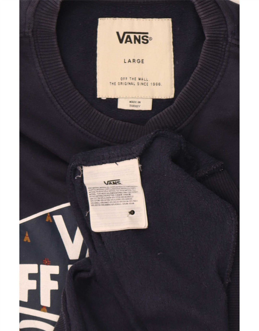 Męska bluza z grafiką Vans, duża, granatowa, bawełniana