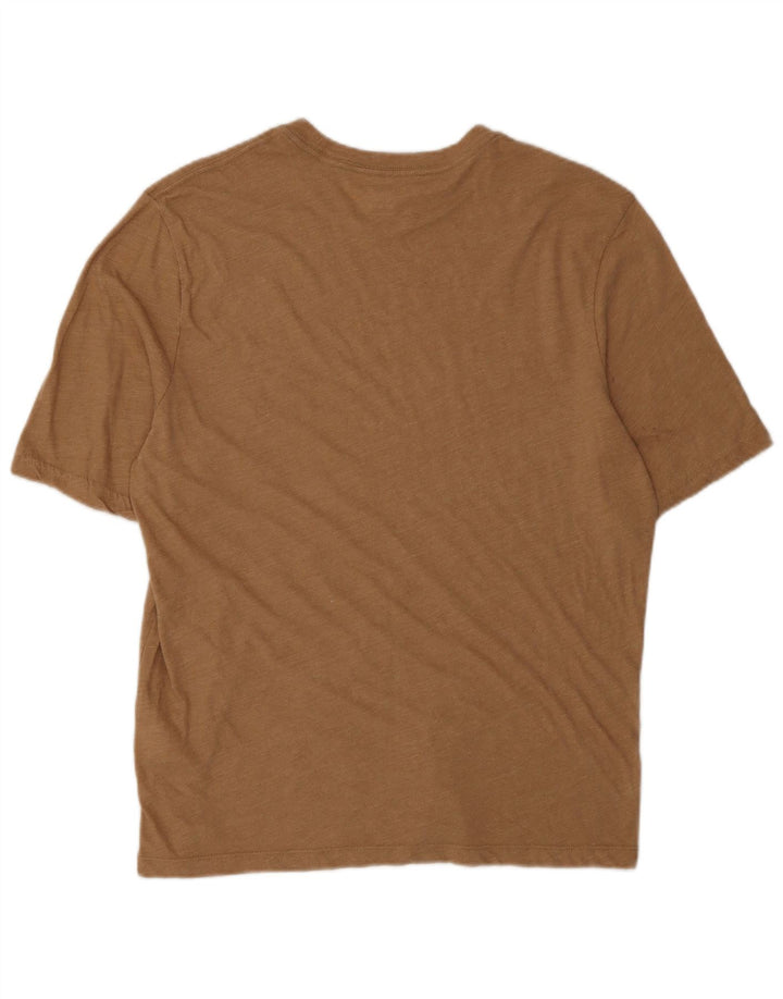 T-shirt męski J. Crew, średniej wielkości beżowa bawełna z plamkami