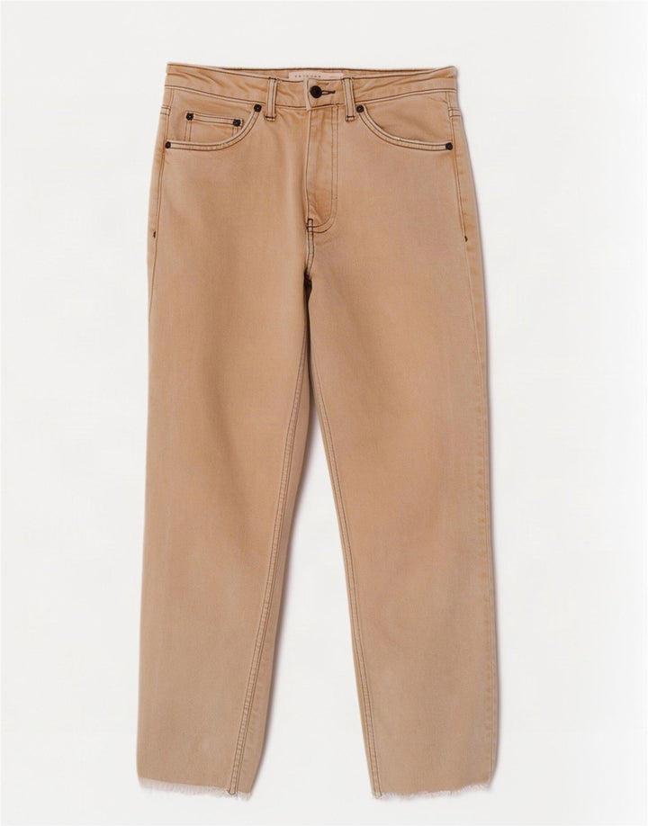 Damskie krótkie jeansy Topshop W26 L25 Beżowa bawełna