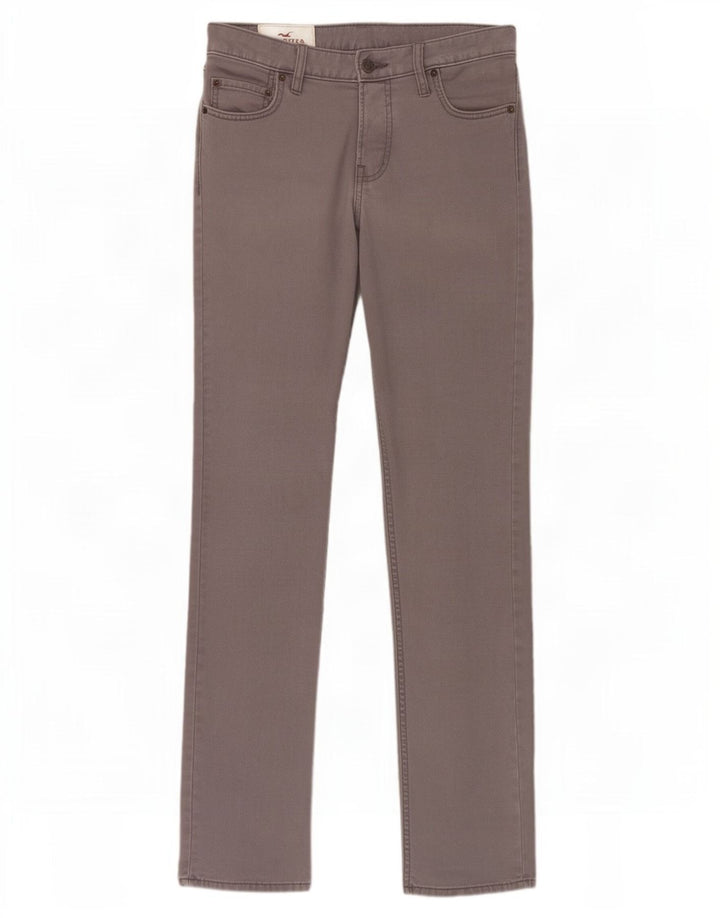 Męskie jeansy slim fit Hollister W30 L32 Szara bawełna