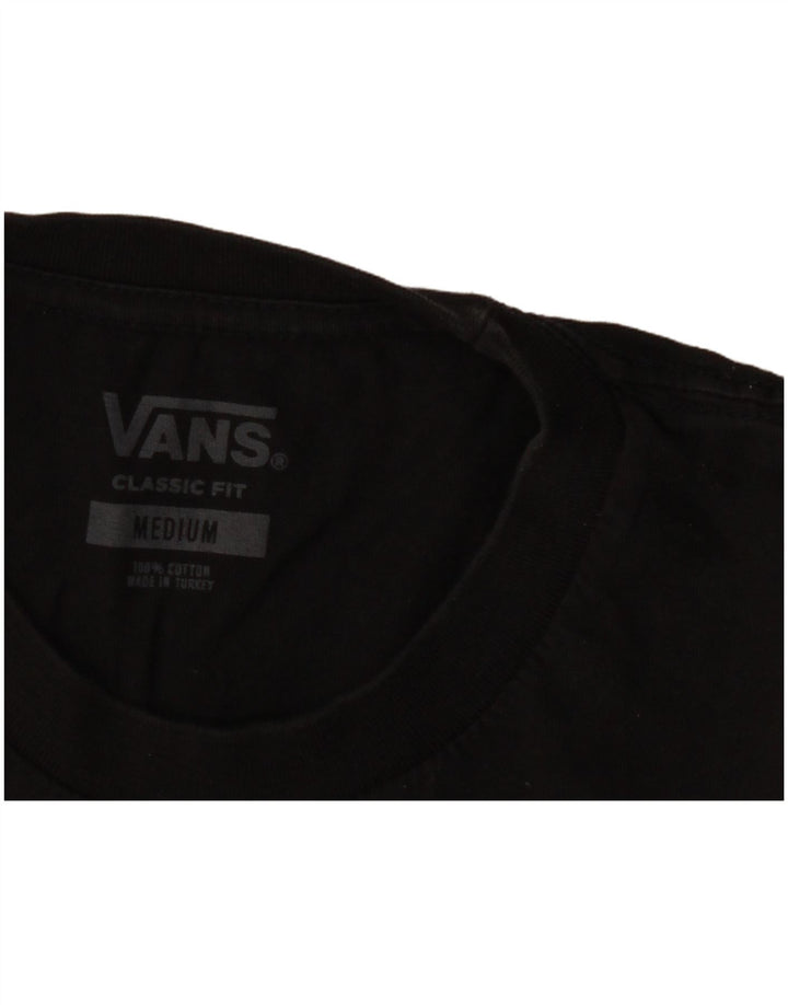 Męski T-shirt Vans o klasycznym kroju, średni czarny, bawełniany