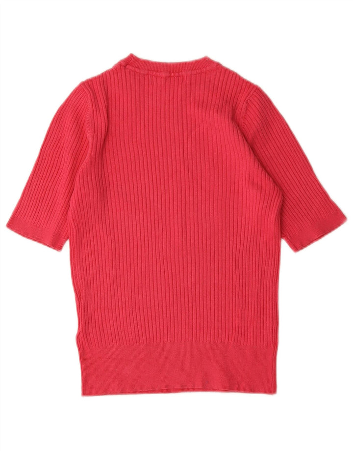 Marks & Spencer Damski sweter z okrągłym dekoltem, UK 8, mały, różowy