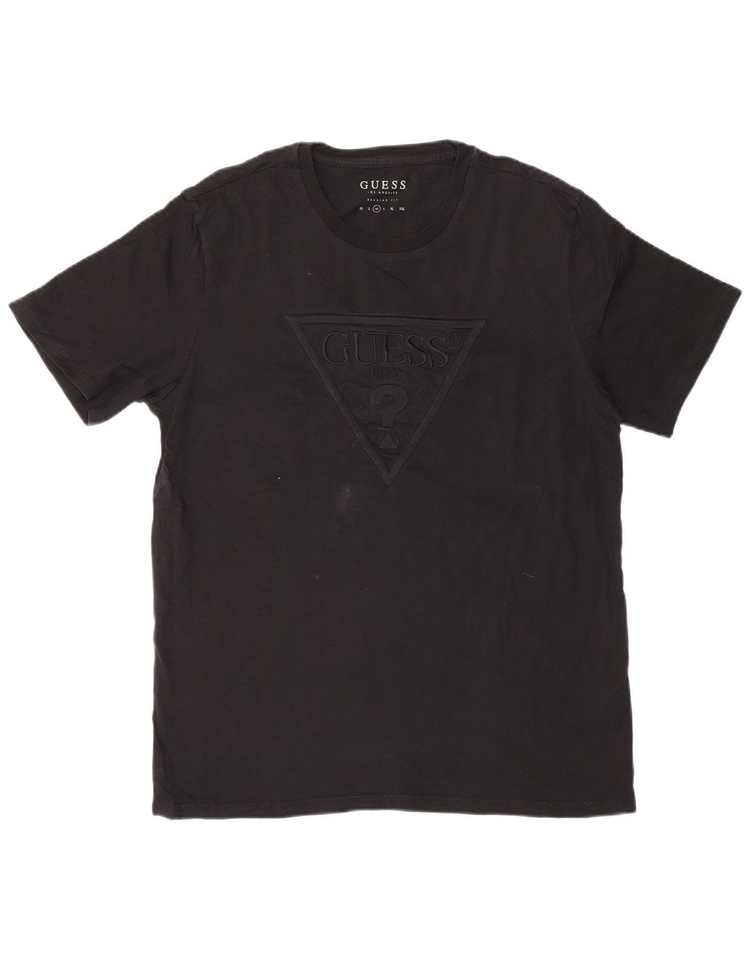Męski T-shirt Guess z grafiką, średni czarny, bawełniany