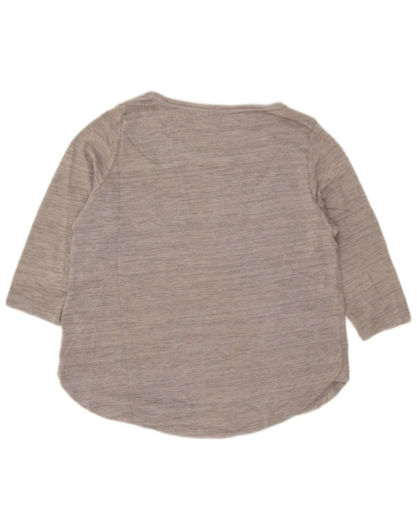 Marks & Spencer Damski top z krótkim rękawem 3/4, UK 14, duży, szary, nakrapiany