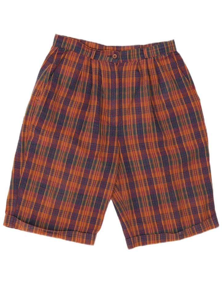 ST. BERNARD Womens Casual Shorts UK 16 Large W32 Multicoloured Plaid