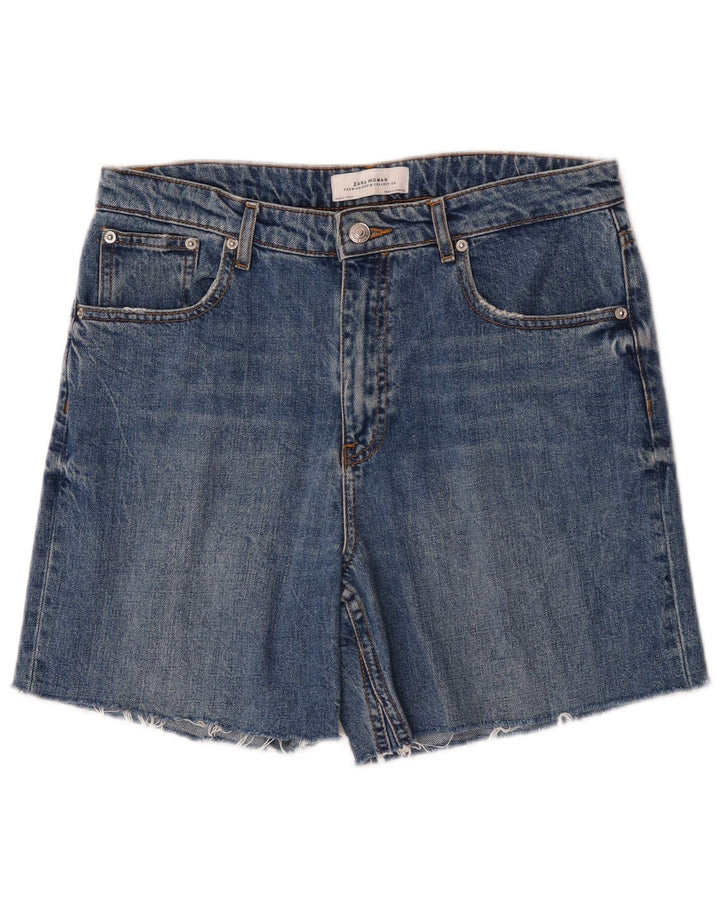 Damskie spodenki jeansowe Zara EU 40 Medium W30, niebieska bawełna