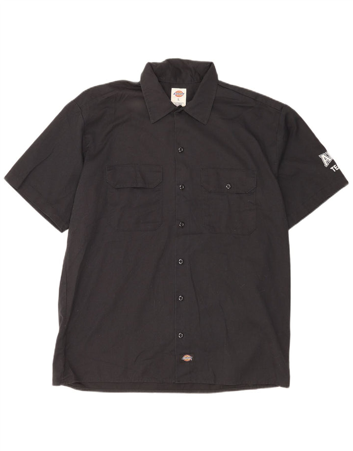 Męska koszula z krótkim rękawem DICKIES z grafiką, duża, czarna, bawełniana