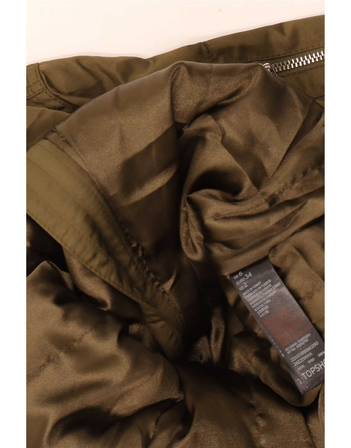 Damska kurtka bomberka Topshop UK 6 XS, poliester khaki