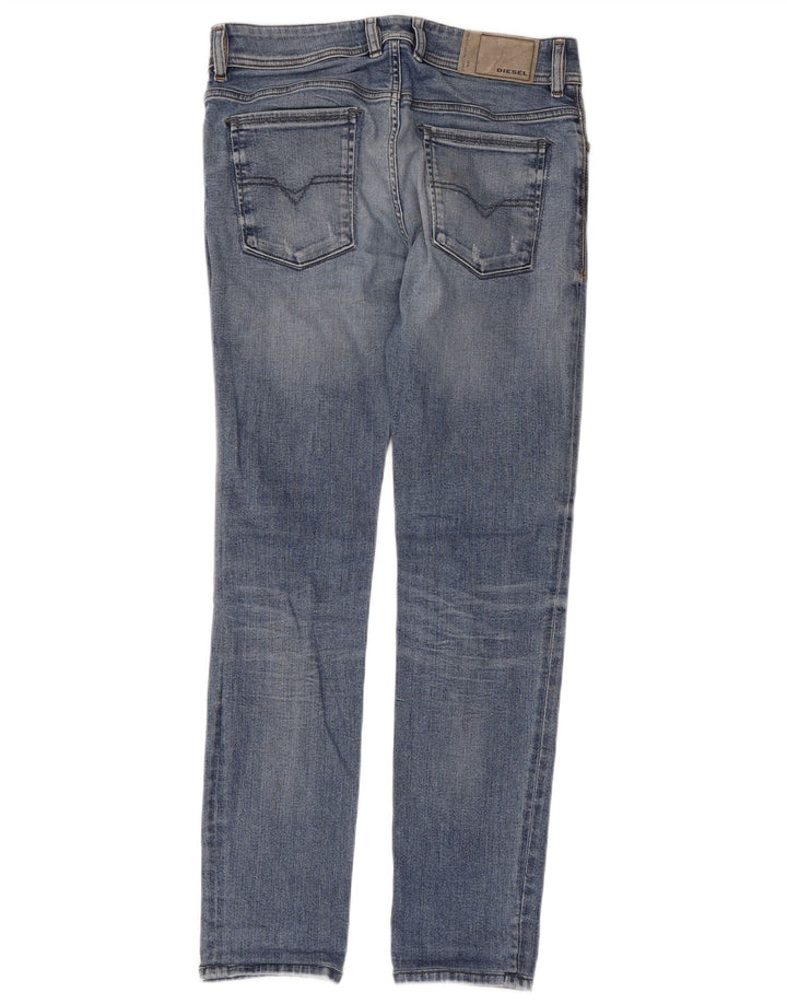 DIESEL Damskie jeansy typu slim w trudnej sytuacji W29 L29 Niebieskie bawełniane