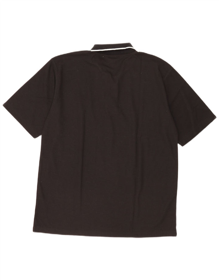 Męska koszulka polo Umbro, duża, czarna, z poliestru