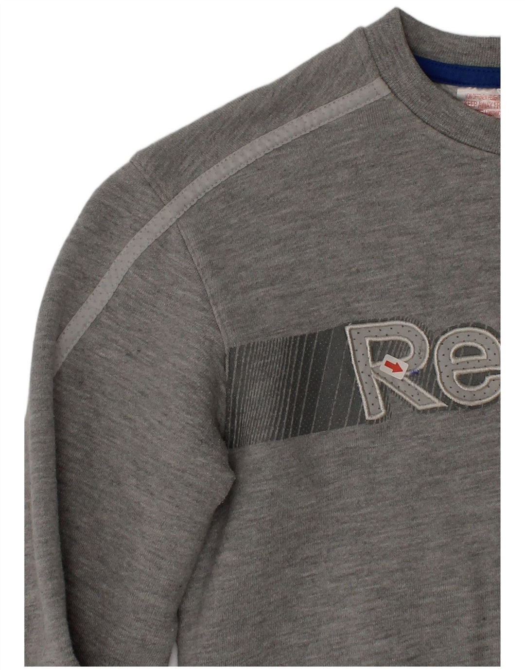 Chłopięca bluza Reebok z grafiką, 11-12 lat, szara bawełna