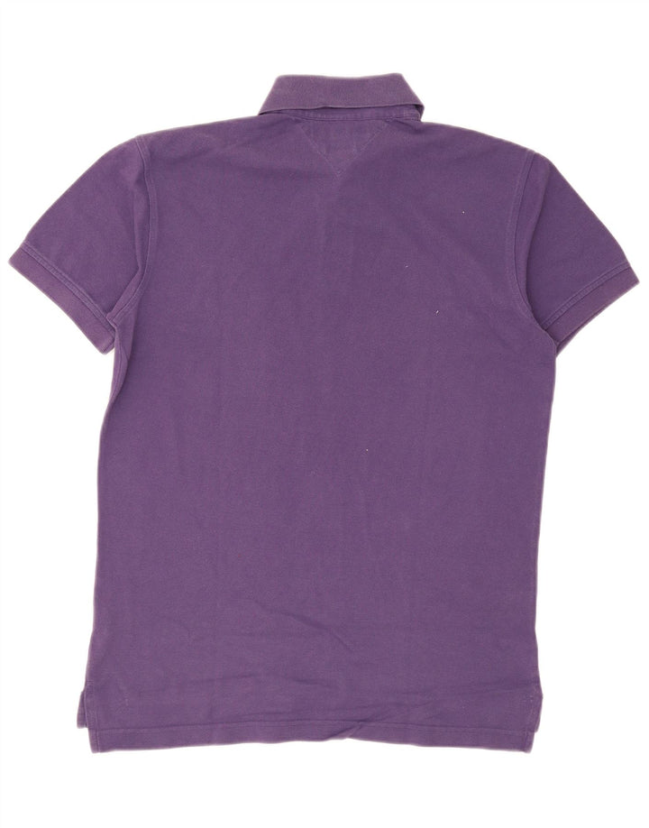 Męska koszulka polo Tommy Hilfiger, średnia fioletowa bawełna