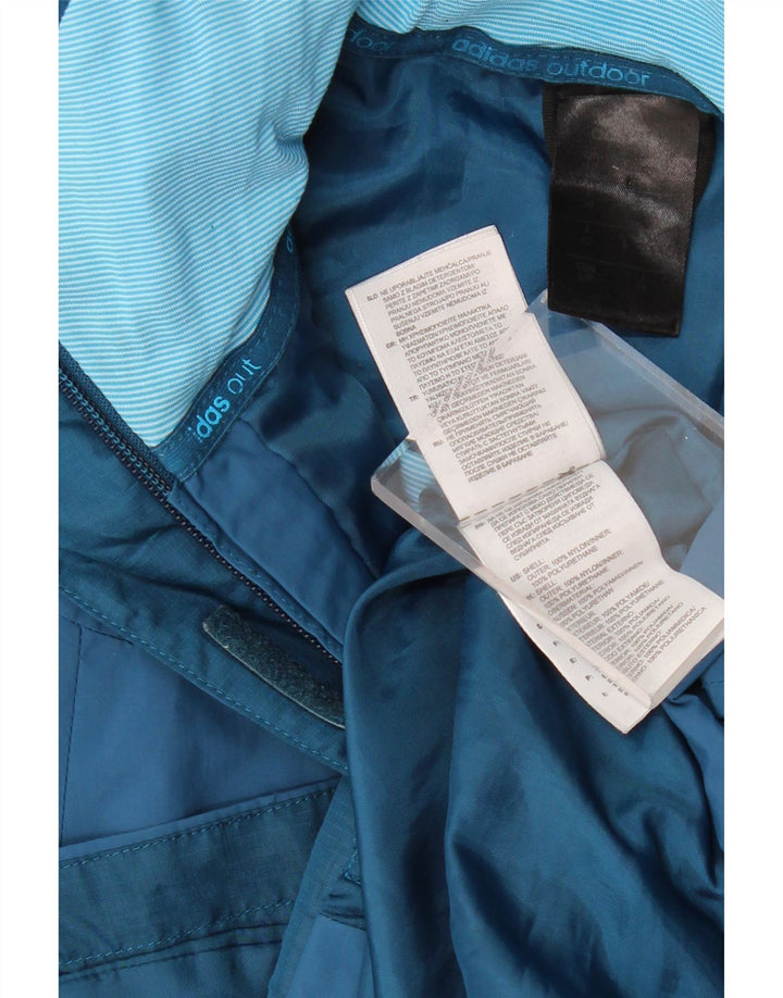 Damski płaszcz wiatrówkowy ADIDAS Clima Proof UK 14, średni niebieski