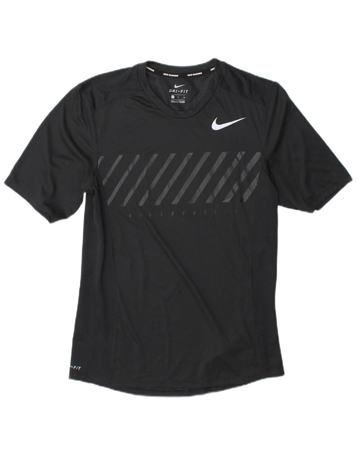Męska koszulka do biegania Nike Dri Fit z poliestru w małe czarne paski