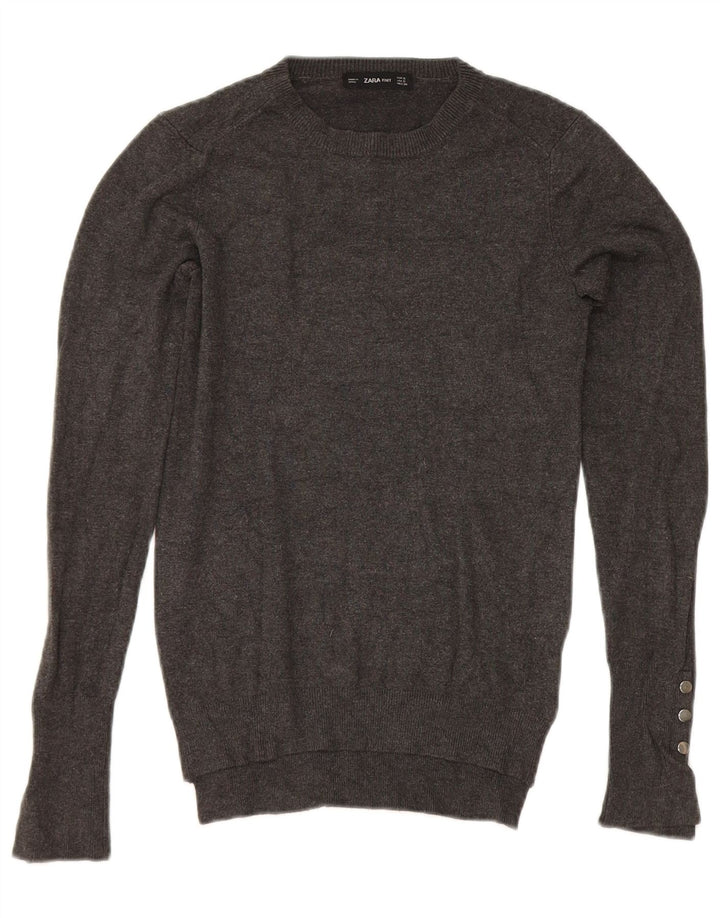 Sweter damski Zara z okrągłym dekoltem UK 8 Small Grey