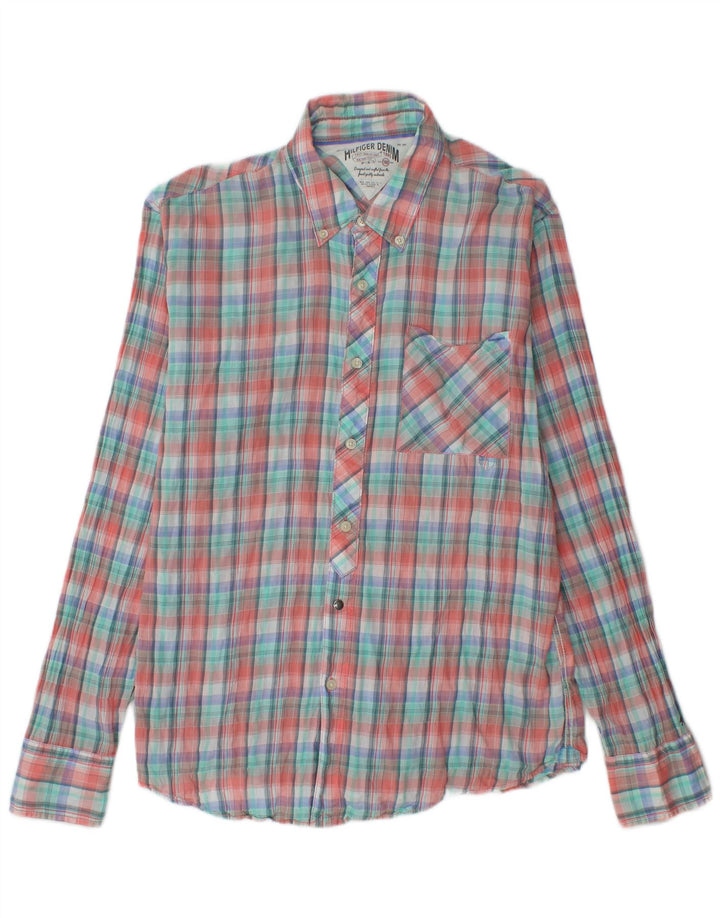 Koszula męska Tommy Hilfiger, duża, wielobarwna, bawełniana krata