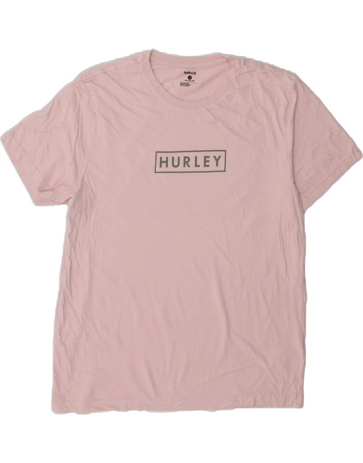 HURLEY Mens Graphic T-Shirt Top Large Pink Vintage Hurley and Second-Hand Hurley from Messina Hembry 