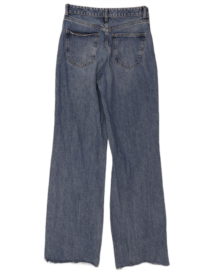 Damskie jeansy z szerokimi nogawkami Zara w trudnej sytuacji EU 40 Medium W30 L33 Niebieska bawełna
