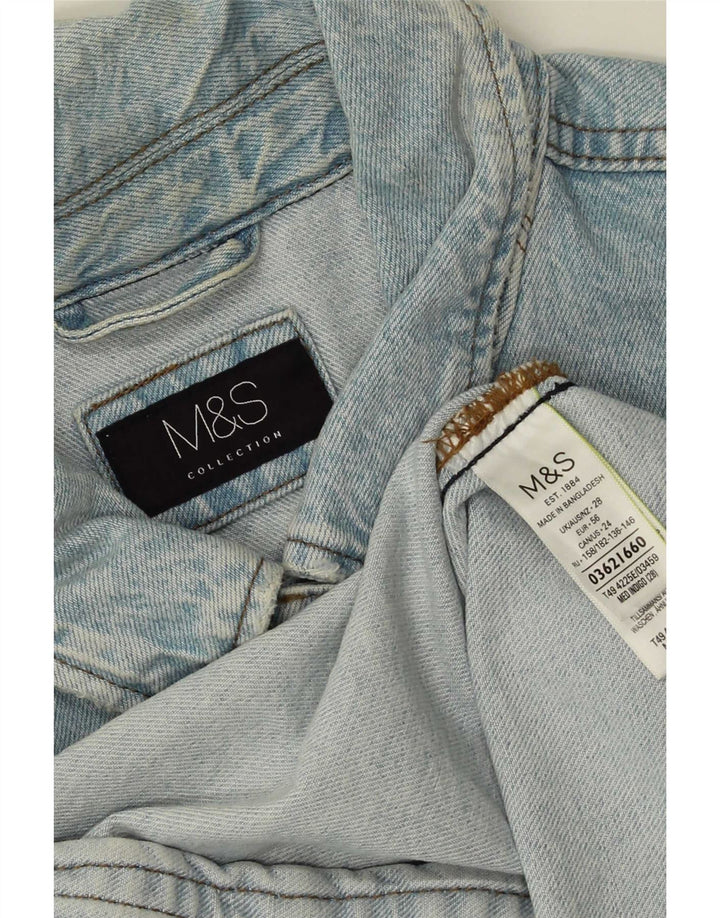 Marks & Spencer Damska kurtka dżinsowa UK 28 6XL niebieska, bawełniana