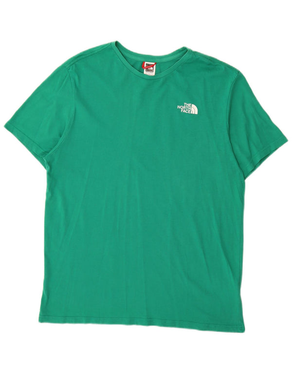Męski T-shirt z grafiką The North Face, duży, zielony, bawełniany