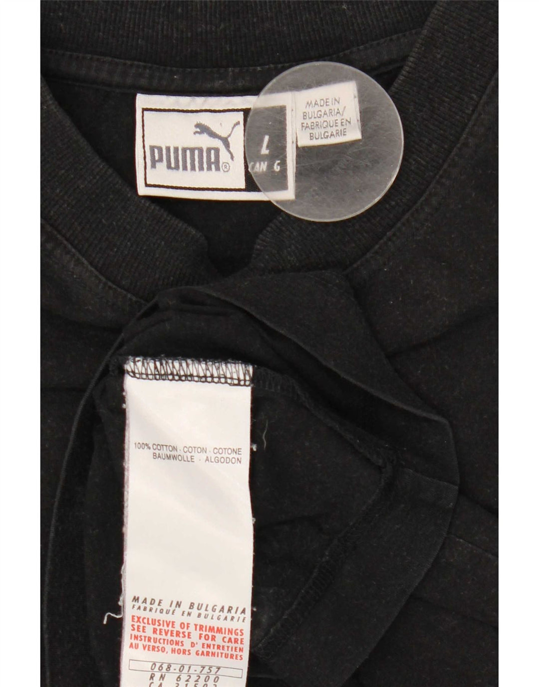 Męski T-shirt z grafiką Puma, duży, czarny, bawełniany