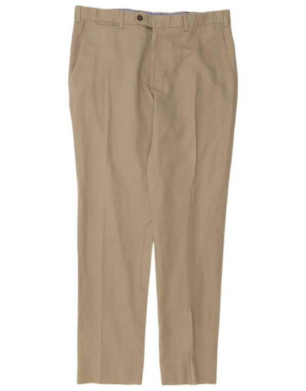 Spodnie Chino Massimo Dutti Męskie Slim EU 42 Large W34 L34 Beżowa Bawełna