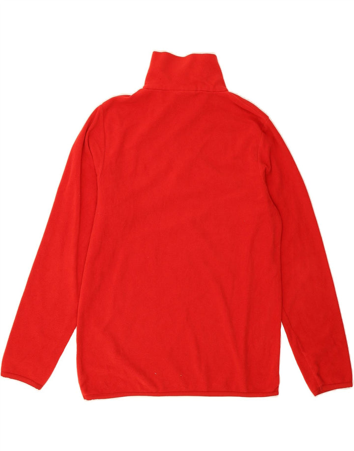 LOTTO Mens Zip Neck Fleece Jumper Medium Red Vintage Lotto and Second-Hand Lotto from Messina Hembry 