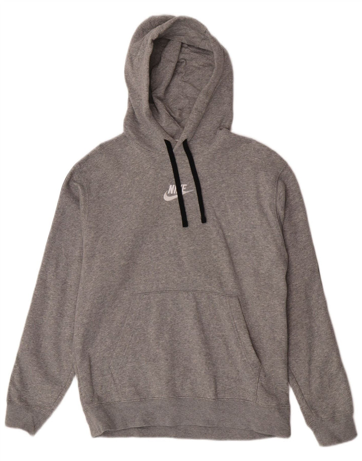 Męski sweter z kapturem Nike Graphic, średnioszary, bawełniany
