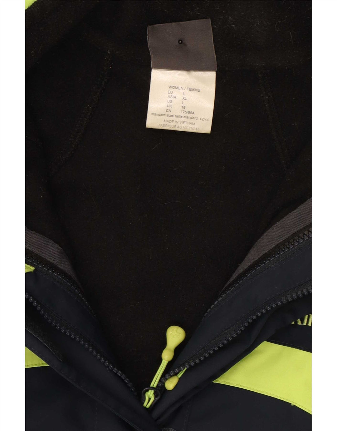Damska kurtka wiatrówka Jack Wolfskin UK 16, duża granatowa, z blokami kolorów