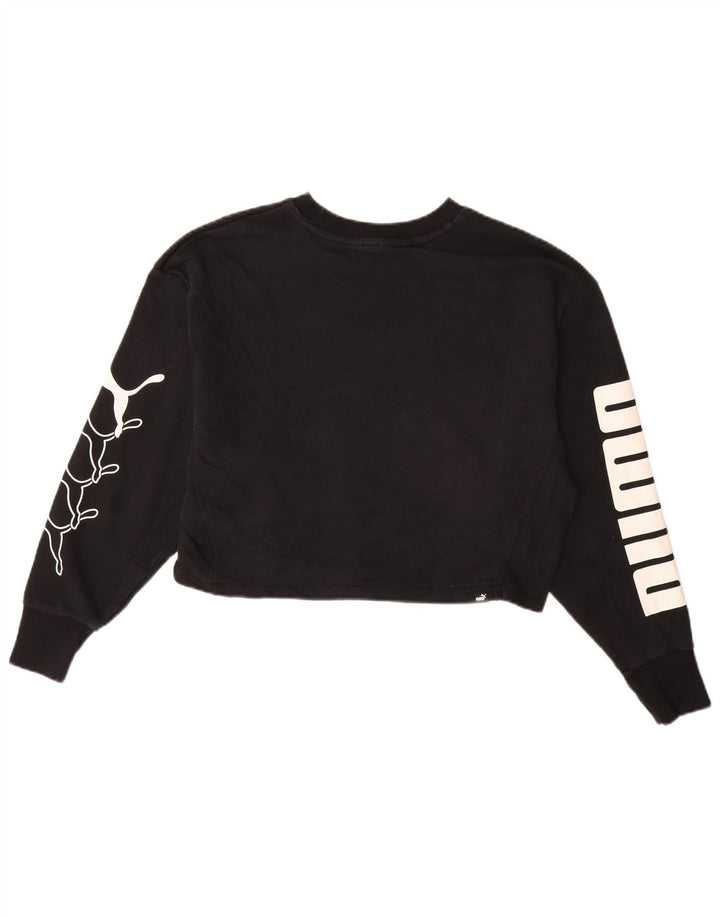 Damski sweter oversize PUMA z grafiką, UK 10, mały czarny