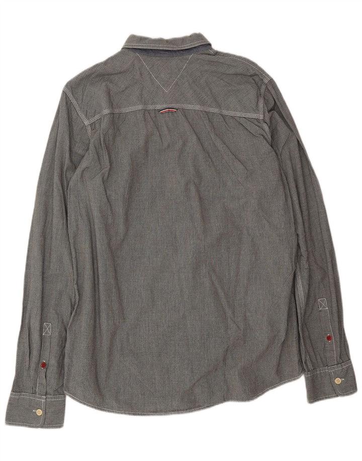 Koszula męska Tommy Hilfiger XL, szara, bawełniana w pepitkę