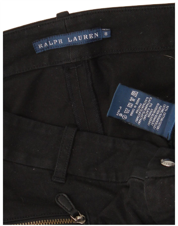 Damskie spodnie jeździeckie Ralph Lauren US 8 Medium W30 L28 Czarna bawełna