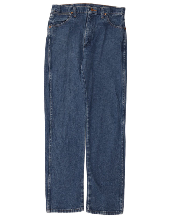 Wrangler Męskie proste dżinsy W32 L34 Niebieskie bawełniane