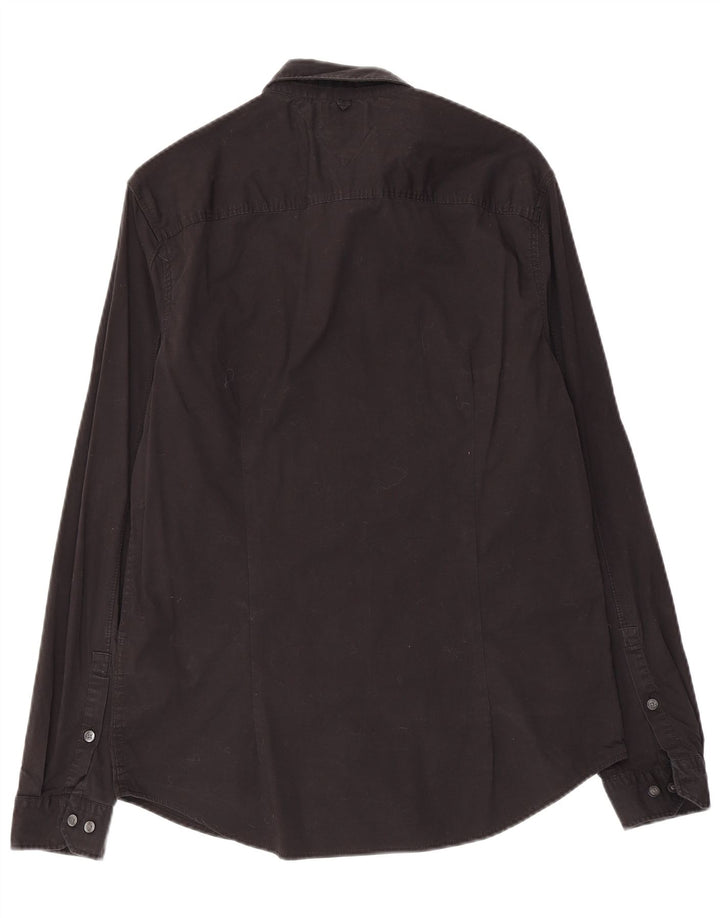 Męska koszula slim fit Tommy Hilfiger, duża, czarna, bawełniana