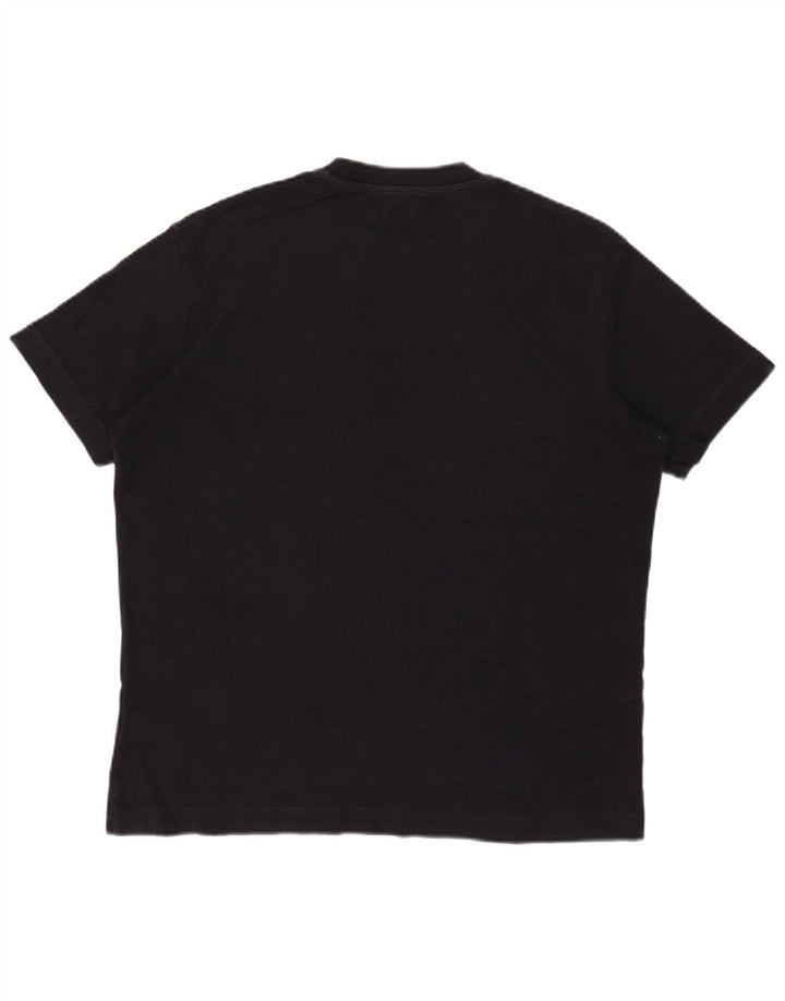T-shirt męski Massimo Dutti Top, średni czarny, bawełniany