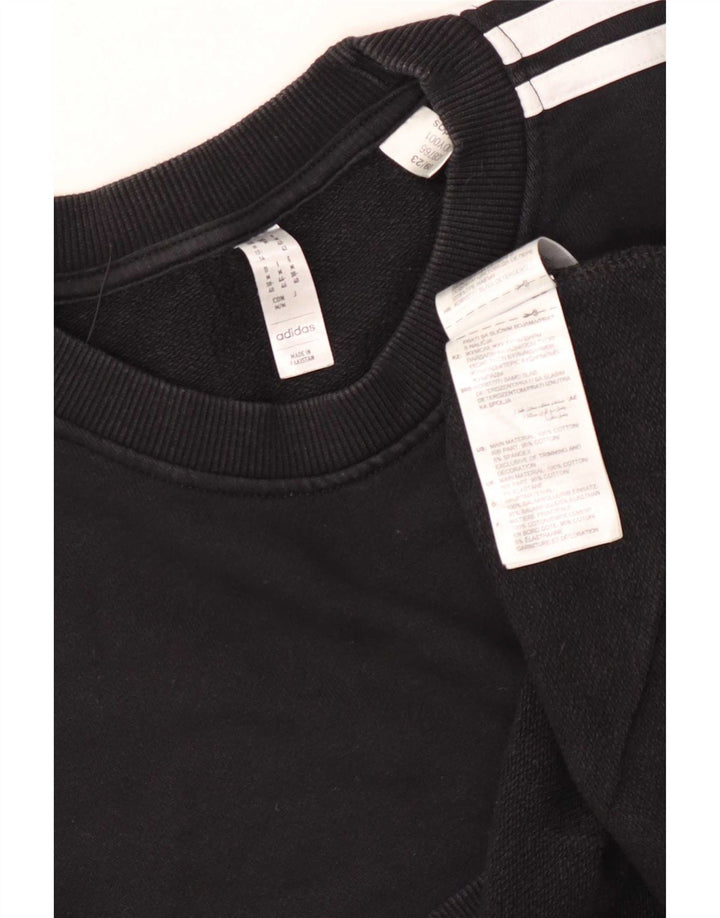 Damska bluza oversize Adidas, UK 12/14, średnia czarna bawełna