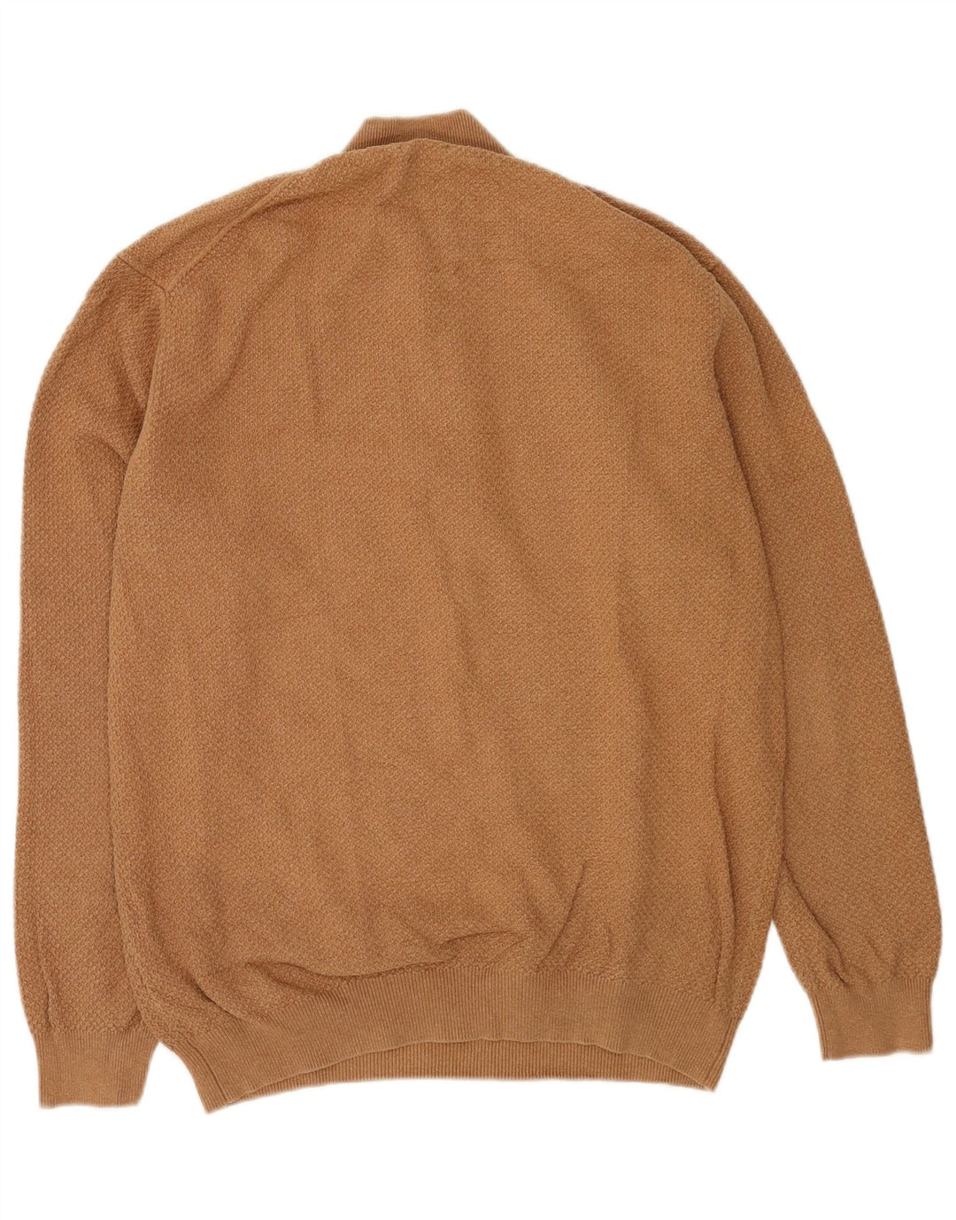 Męski sweter zapinany na zamek Massimo Dutti 2XL, brązowy, bawełniany