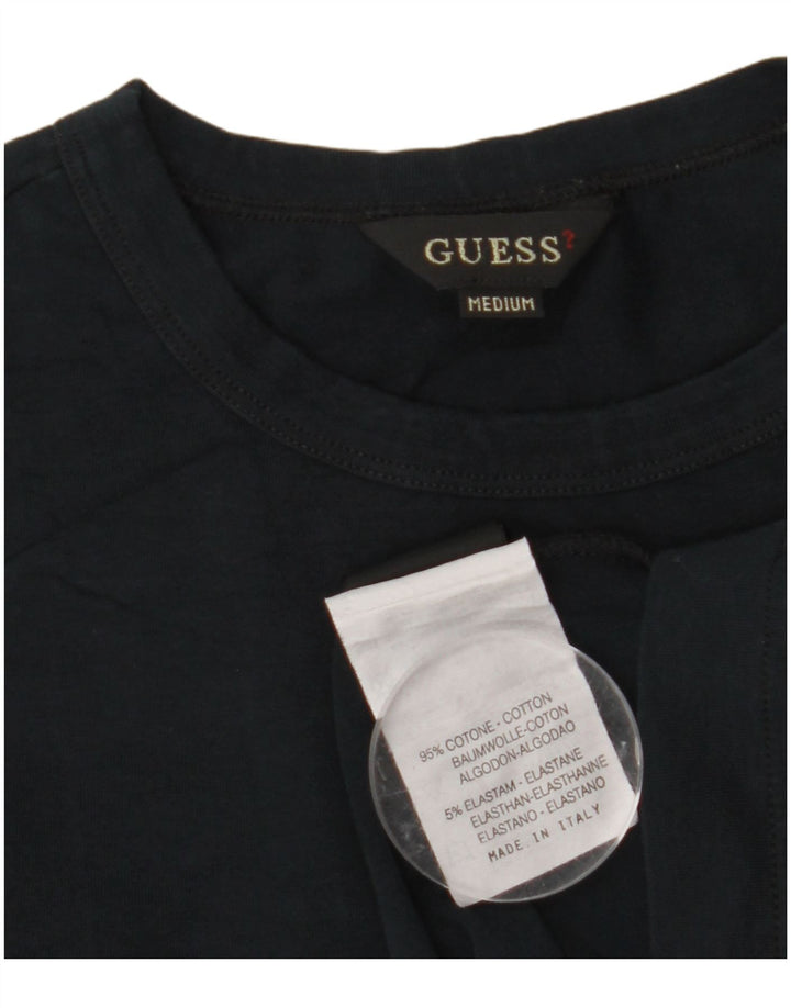 T-shirt damski GUESS Top UK 12, średni granatowy, bawełniany