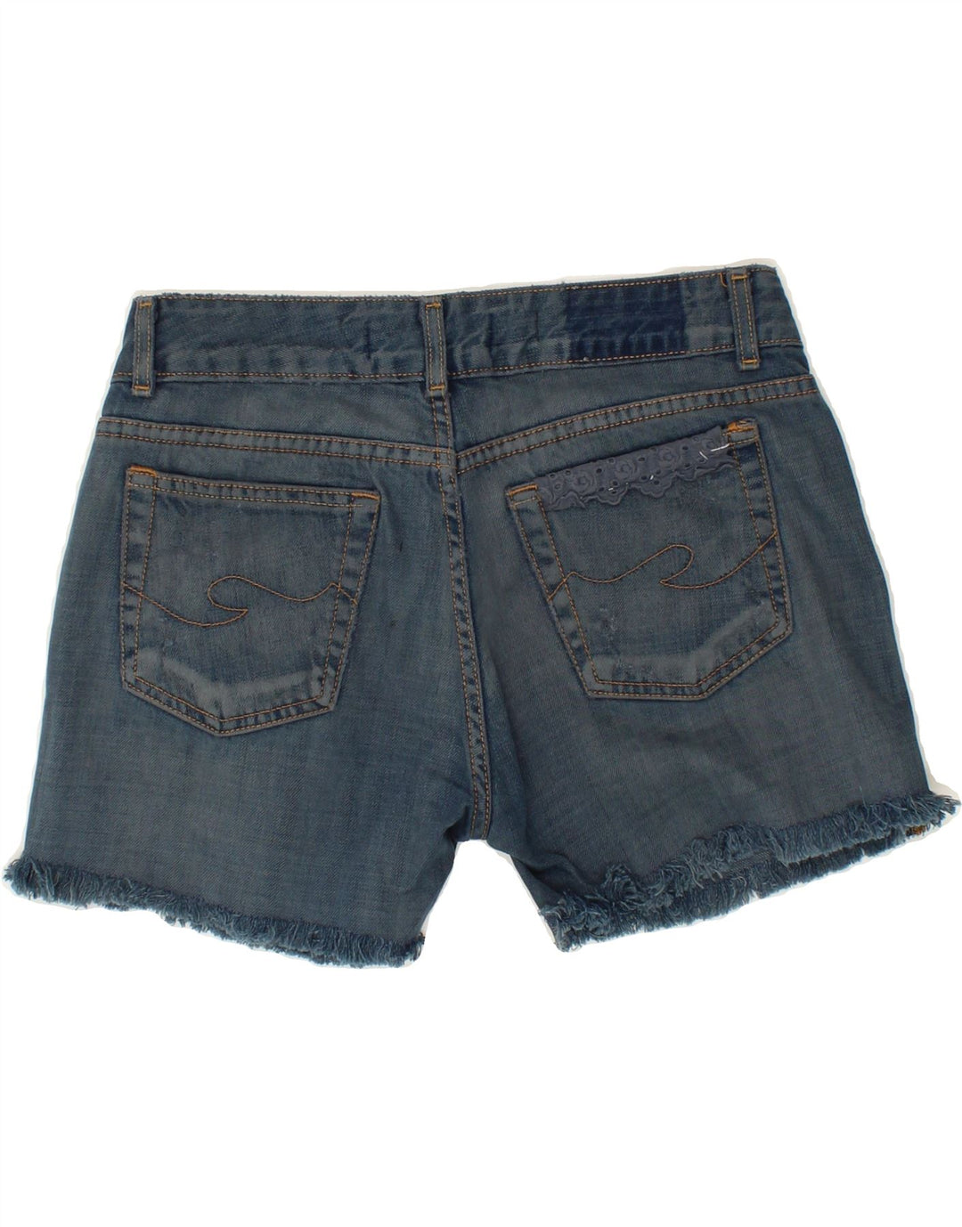 CHARRO Womens Graphic Denim Shorts IT 44 Medium W32  Blue Vintage Charro and Second-Hand Charro from Messina Hembry 