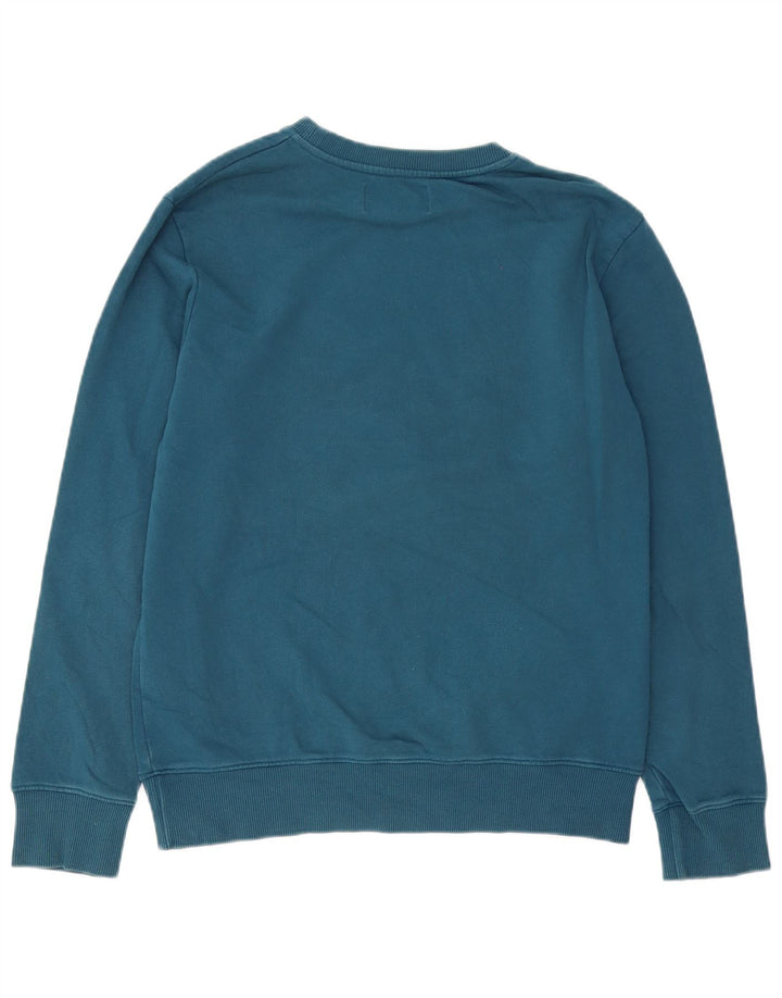 Męska bluza z grafiką Calvin Klein Jeans, średnioniebieska, bawełniana