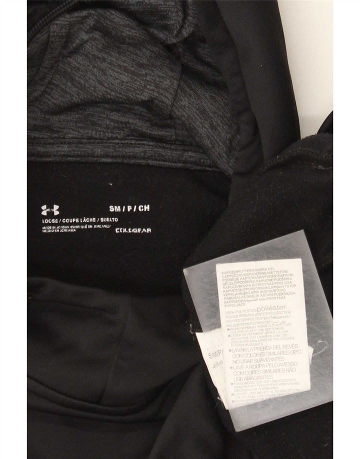 Męski sweter z kapturem Under Armour Cold Gear z grafiką, mały, czarny, poliestrowy