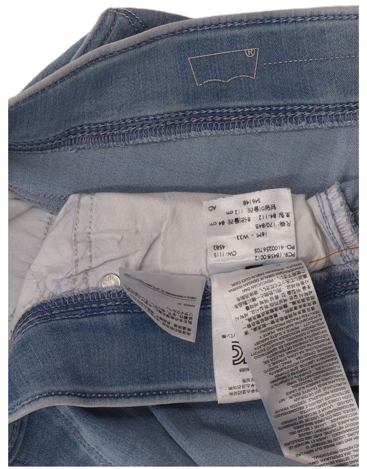 Damskie jeansy Jegging z wysokim stanem LEVI'S US 16 2XL W33 L31 Niebieskie bawełniane