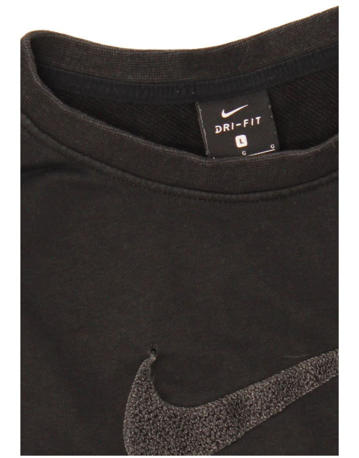 Damska bluza dresowa Nike Crop Graphic Oversize UK 16, duża czarna